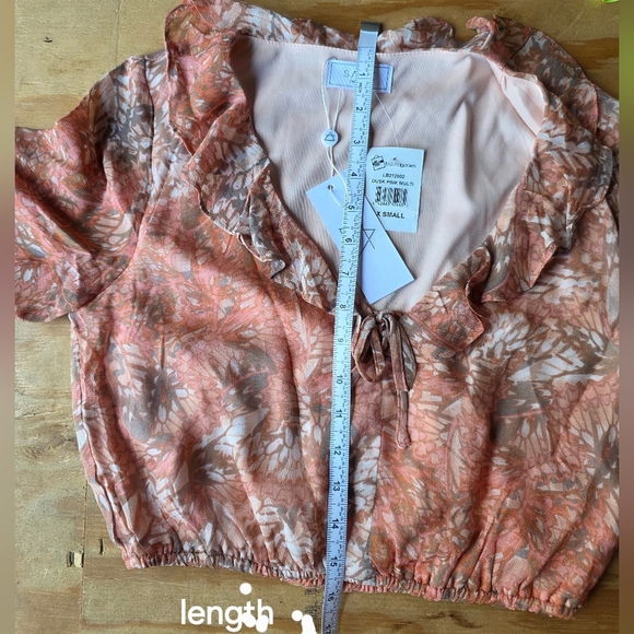 Sage The Label Floral Blouse Coral (BL21) - Picture 5 of 9